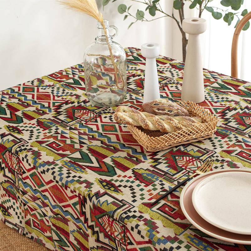 American Ethnic Style Bohemian Polyester Woven Tablecloth Coffee Table Tablecloth Table Cloth
