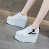 Muffin kleine weiße Schuhe Damen Frühjahr 2025 neu dicksohlige Innenhöhenerhöhung Damenschuhe superhoher Absatz 12 cm Freizeitschuhe Damen