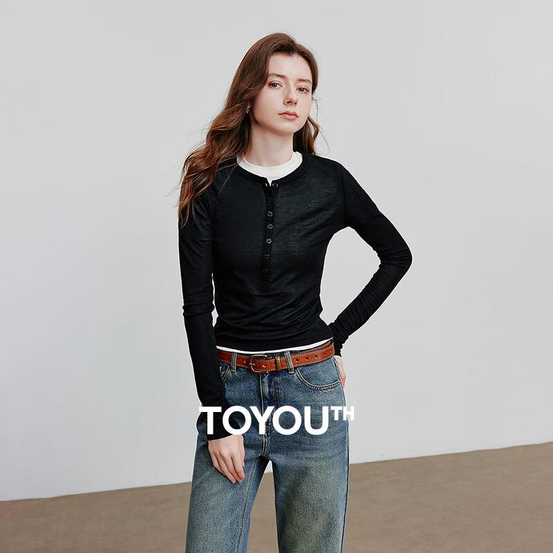 Chuyu Women s Slim-Fit Tencel Wool Blend Long Sleeve Top S