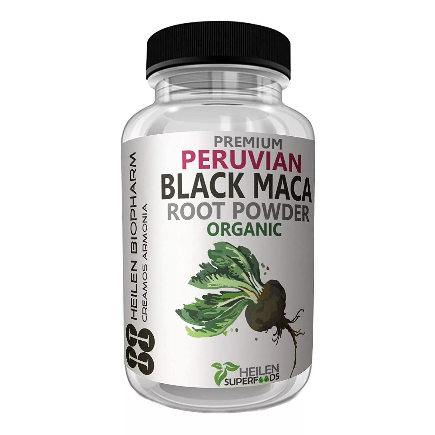 

Корінь Перуанської чорної Макі (100 г), Premium Peruvian Black Maca Root Powder, Heilen Biopharm