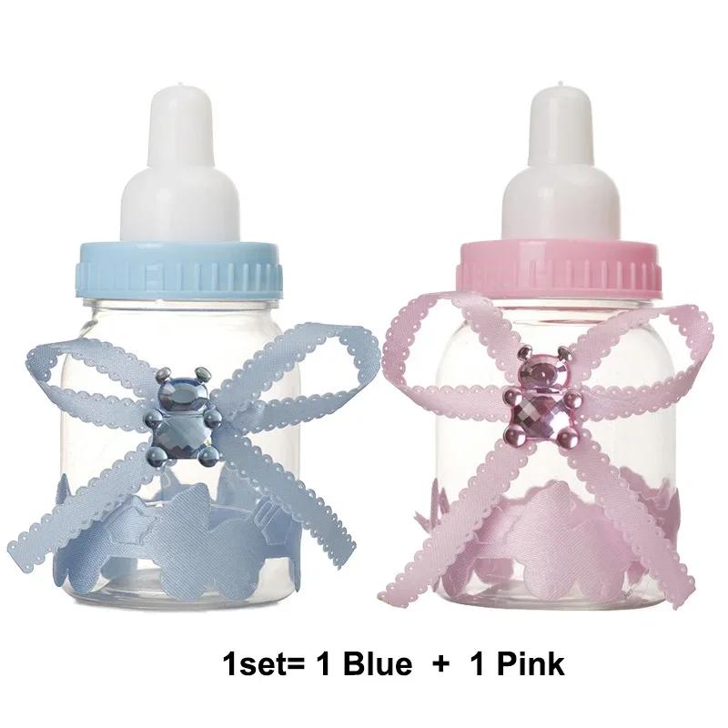 Flasche im Nuckelflaschen-Stil für Babyparty Befüllbare Mini-Flasche Süßigkeiten-Geschenkbox Es ist ein Junge Mädchen Säugling Taufe Geburtstagsfeier Deko