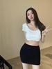 High Waist Elastic Skirt: Midi & Mini Styles - Slimming, Flaw-Covering, Pure, Desirable, Hip-Hugging Design.
