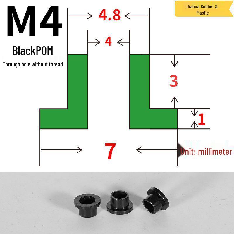 T-förmige Nylon-Dichtungsscheibe M3-M35 Gewinde Isolierabstandshalter