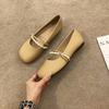Fashion Shallow Mouth with Skirt Gentle Single Shoes Women's Spring New Late Evening Wind Flat Bottom Soft Sole Women's Doudou Shoes