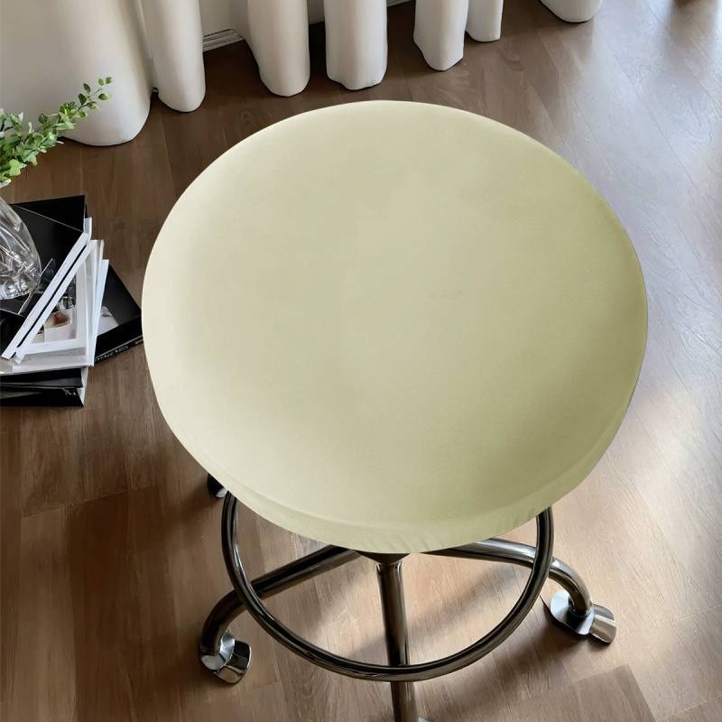 Modern Polyester Waterproof Round Stool Cover For Home Bar And Kitchen Decor
