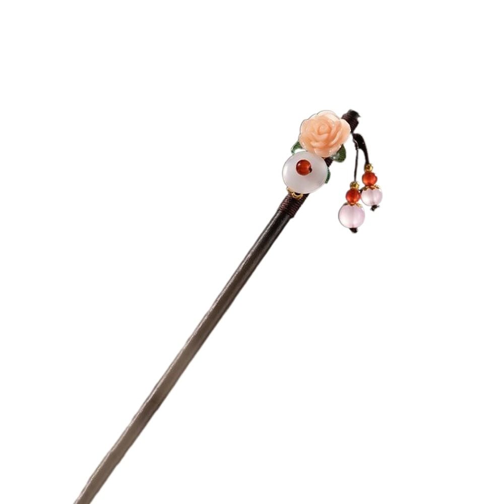 Imitation  For Women Hair Accessories Wooden Hair Fork Flower Hair Sticks Chinese Style Hairpin