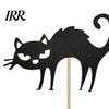 Halloween Dessert Decoration 8 Pcs Cat Cupcake Topper, Black Cake Cute Kitten Topper for Creamy Desserts Food Pick Baby Shower Birthday Wedding Party