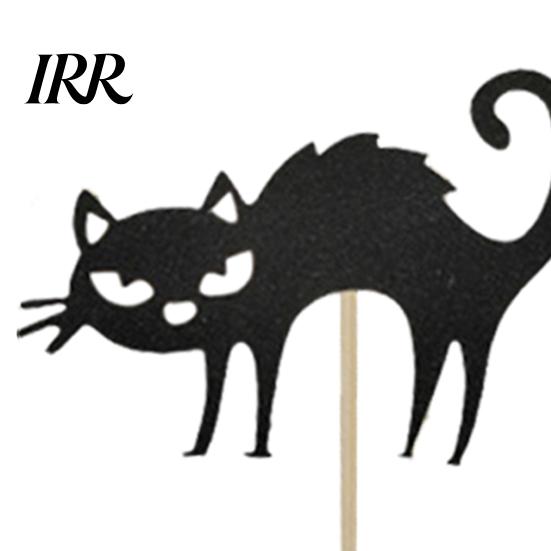 Halloween Dessert Decoration 8 Pcs Cat Cupcake Topper, Black Cake Cute Kitten Topper for Creamy Desserts Food Pick Baby Shower Birthday Wedding Party