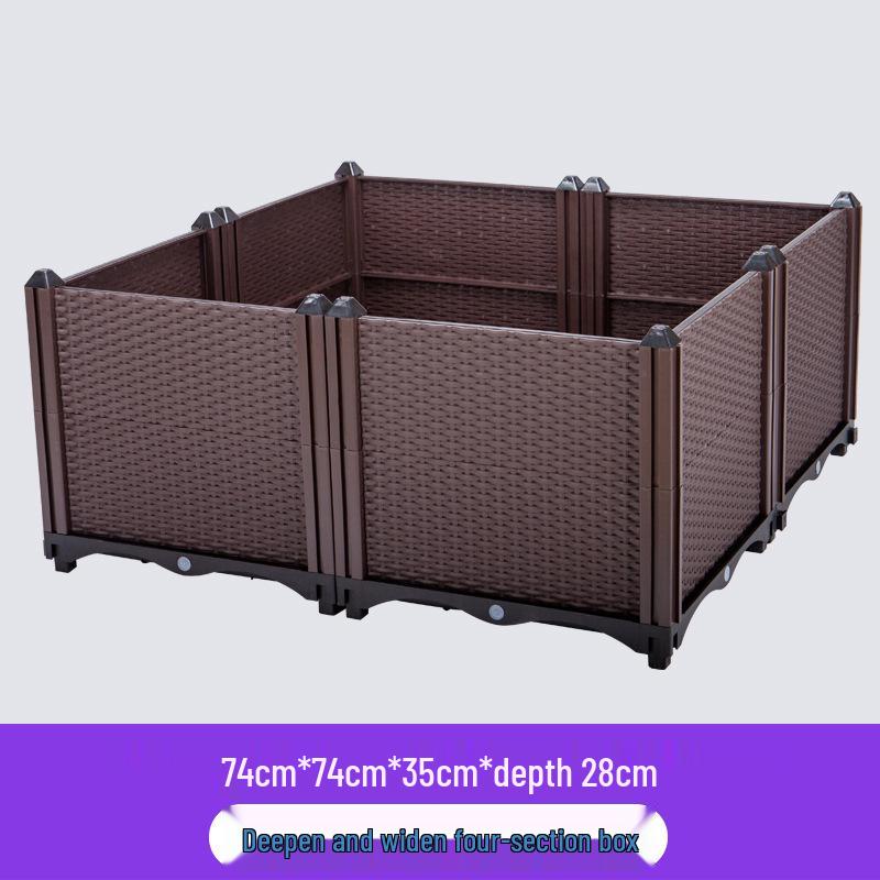 Thickened Plastic Vegetable & Flower Planter Box for Balcony, Indoor, Terrace, or Courtyard