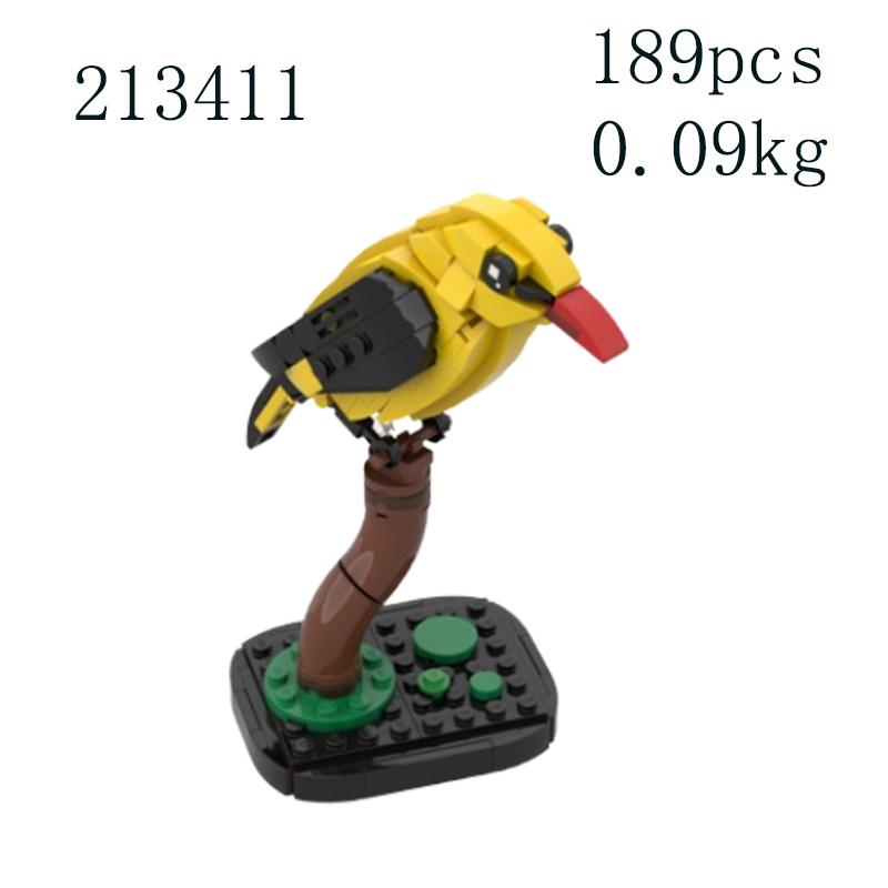 Spot small particle assembly building blocks MOC-213411 189pcs creative bird oriole bird educational toy assembly model gift set PDF Guide by Email