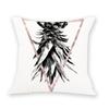 Printed Imitation Gold-pinning Plush Creative Leaf Pillowcase Style Pillow Waist Sofa Decoration