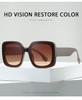 2PCSK Fashion Square Large Frame Sunglasses Women Luxury Brand Designer Vintage Square SunGlasses for Female Retro Travel Shades