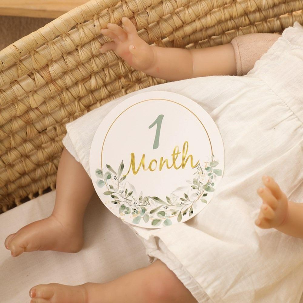 12pcs Reusable Milestone Photography Card Sturdy Newborn Gifts Baby Milestone Card  Baby