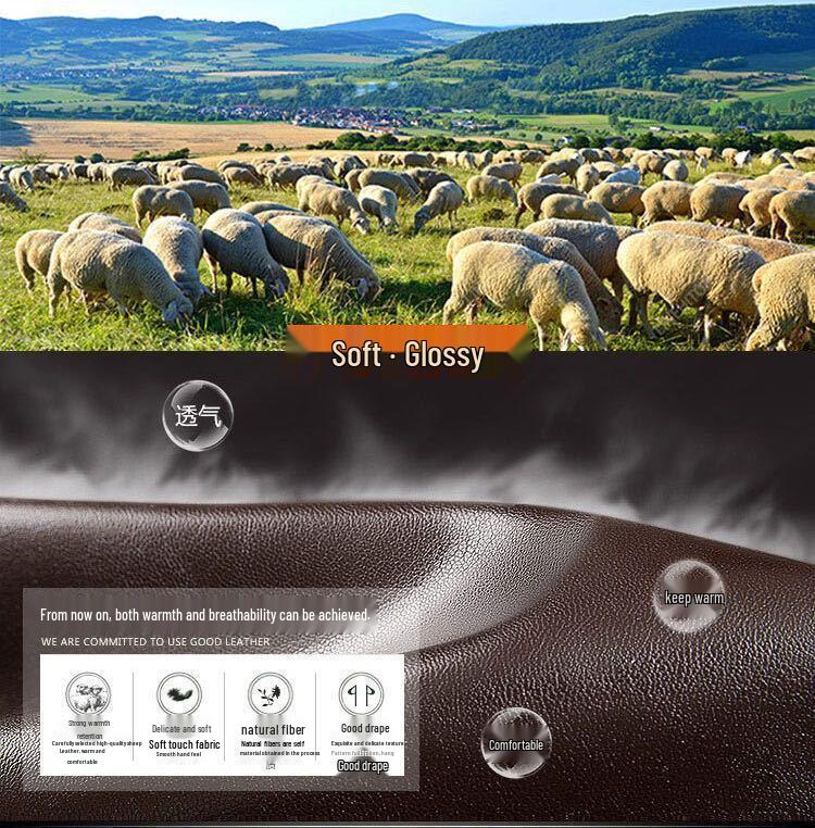 Men's Casual Autumn Leather Jacket - Middle-aged Plus Velvet Thick Style