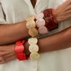 Exaggerated Wind Smudged Resin Circular Arc Splicing Bracelet, Fashionable Geometric Acrylic Bracelet For Women