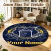 Round Rug Custom NameEverton FC Pattern Non Slip Carpet Home Floor Decor