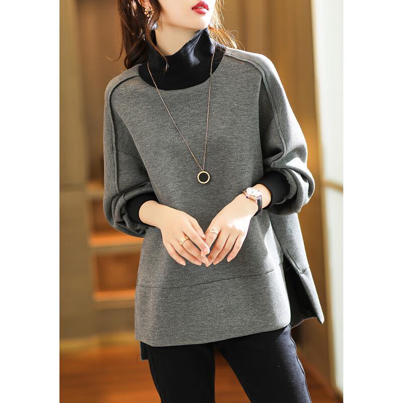 Firstview Women's Urban Casual Round Neck Sweatshirt