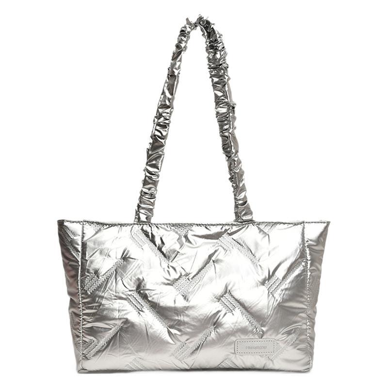 Autumn and winter women's bags 2025 large-capacity fashion glossy casual commuting shoulder tote bag handbag