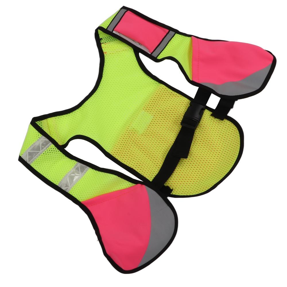 Pink Reflective Cycling Vest Multi-function Reflective Waistcoat Night Riding Vest bike riding