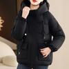 Thick Warm Cotton Padded Coats Fashion New Loose Short Winter Jackets Chic Design Pockets Long Sleeve Hooded Casual Outwear Tops