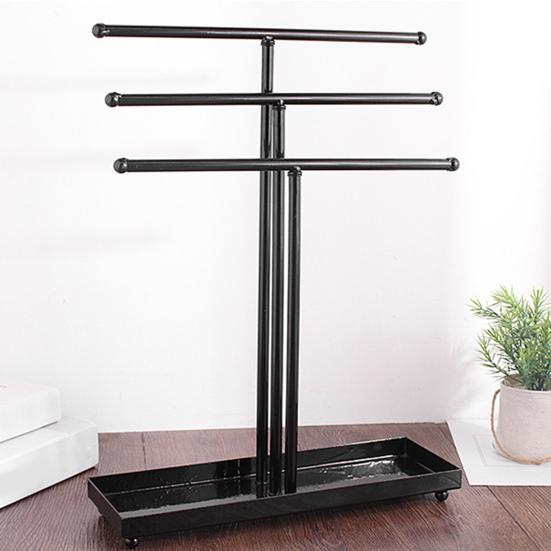 Jewelry Rack Stable Base Multi-Tier Easy To Assemble Keep Organized Space-saving Necklace Display Functional T-Shaped Ring Watch Bracelet Storage