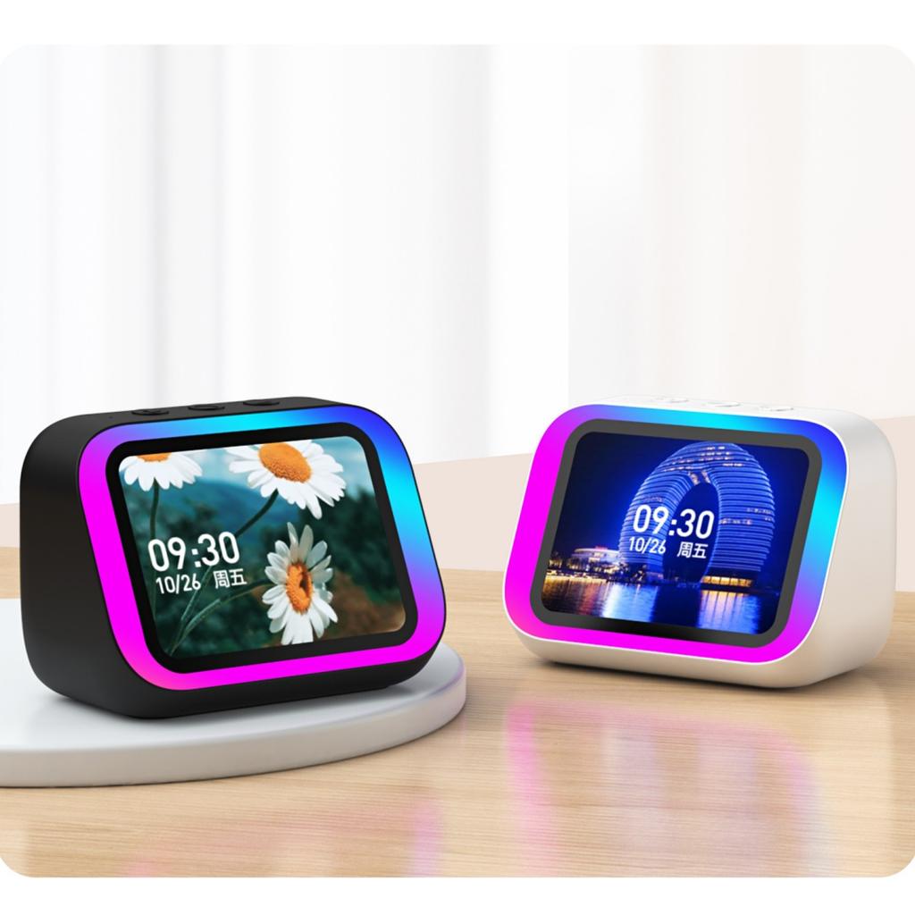New TF26 Pro Smart Speaker 4.0inches TFT Bluetooth Audio LED Display HD Hands-free Calling Playback Voice Assistant Multi-functional Device