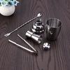 4pcs Cocktail Shaker Barware Tools 250ml Stainless Steel Shaker Barware Tools Lightweight Portable with Jigger Bar Accessories