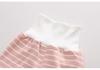 Children's Warm Striped High-Waist Underwear Set for Spring and Autumn - Plus Velvet for Babies, Toddlers, and Kids