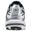 Mizuno Wave Rider 10 Sneakers, White/Black/Silver, Size 26.0 Cm, 2E