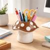 Multifunctional Design Mushroom Storage Box Polka Dot Pattern Desktop Organizer  Student Dormitory