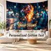 Custom Name Wall Hanging Tapestry,One Piece Decorative Backdrop Tapestry For Dorm Home