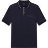 Cotton Plain Knit Color Block Regular Fit Polo Shirt Men Tops XM001557-AF10363-UB101
