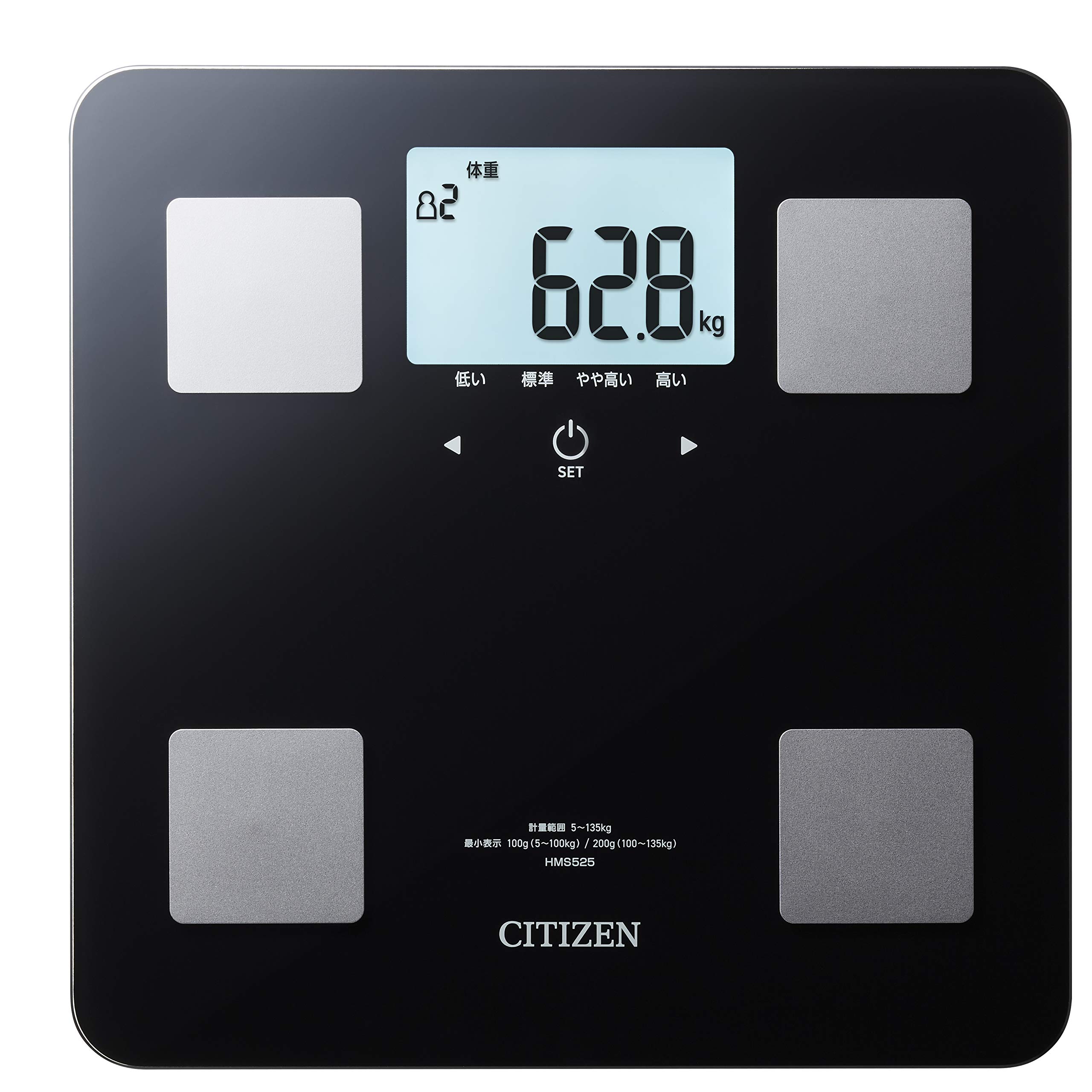 

CITIZEN Body Composition Analyzer, Black, HMS525-BK чорний