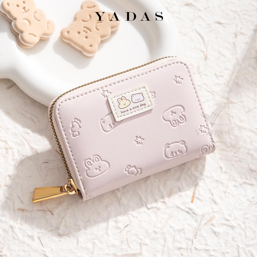 Bolsa Feminina PU Organizada para Vários Cartões com Relevo Fofo