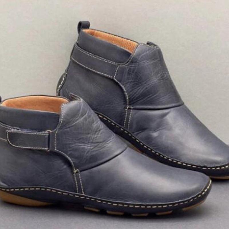 New Plus Size Women's Boots 2025 Fall/winter Short Velcro Women's Boots Low-heeled Versatile Martin Boots