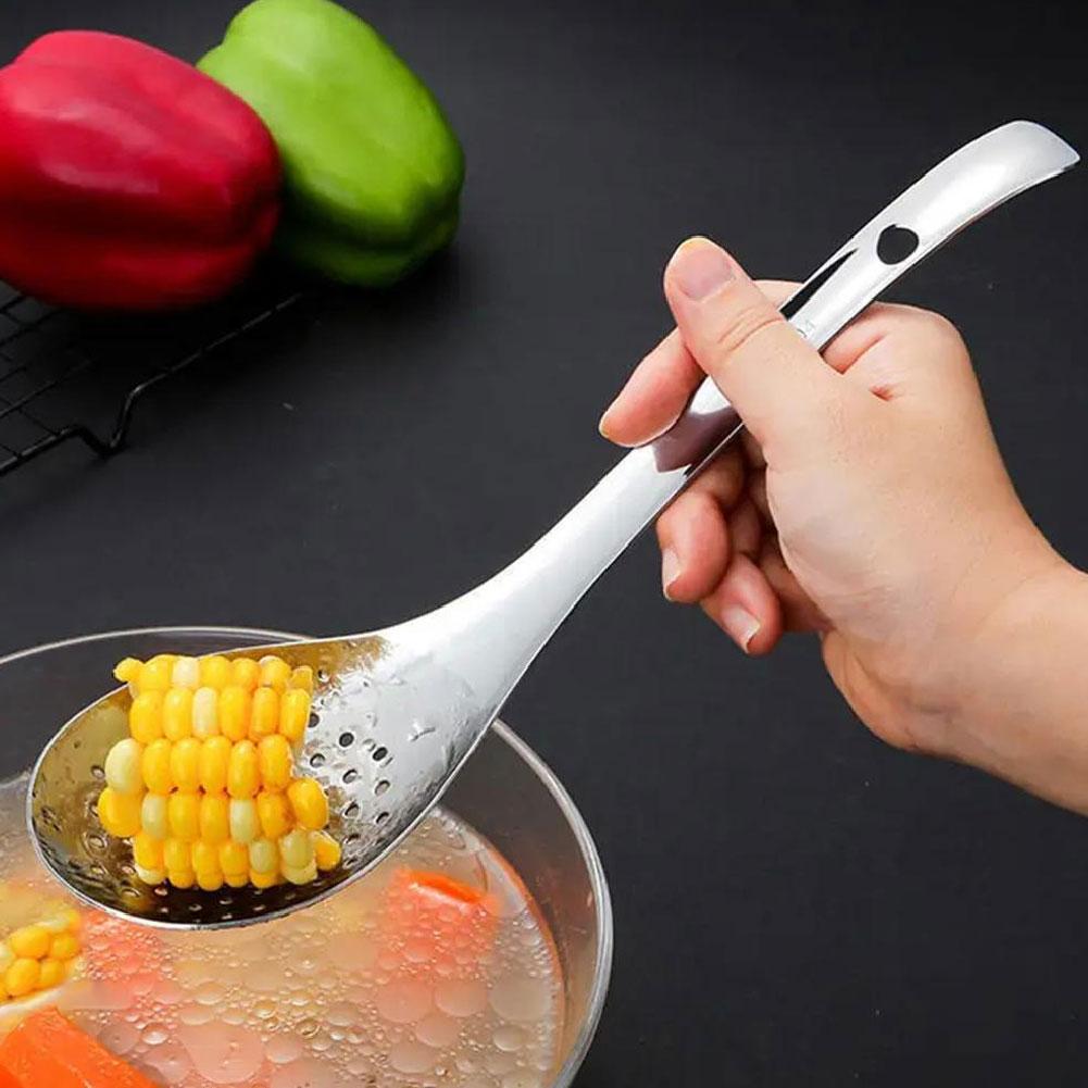 Steel Sichuan Pepper Slotted Spoon Household Slotted Noodles Spoon Slotted Spoon Kitc W0Y6