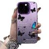 Polka Dot Butterfly Phone Case for iPhone 12 to 17 Pro Max.