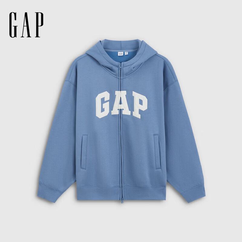 GAP Women's Fleece-Lined Logo Hooded Cardigan Jacket