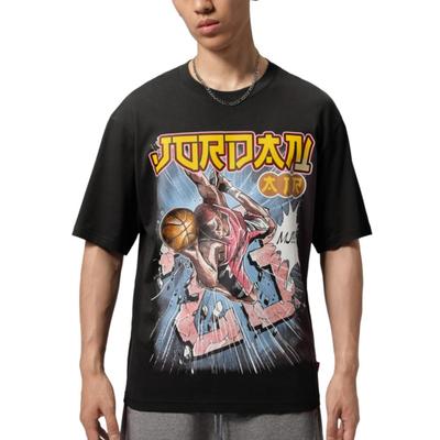 Come M J Brk S Anime 85 Ss Girocollo Stampa Lettere Spalla Cadente Girotondo Maglietta Uomo Magliette IO0024-045