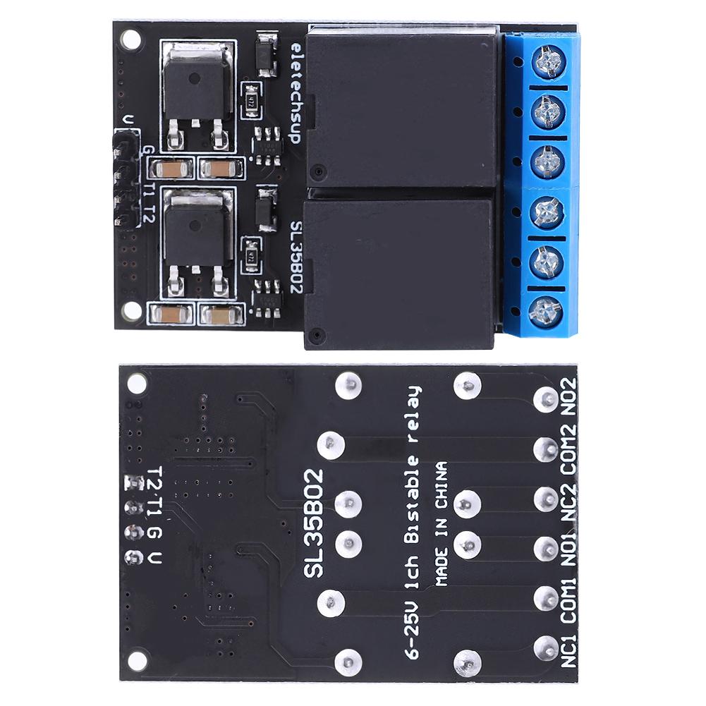 2 Channel Bistable Self Locking Trigger Board Button MCU Low Level Control Switch 12V