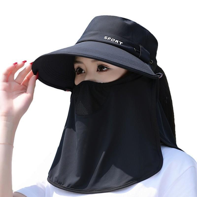 Sun Protection Hat For Women With Neck Cover Ice Silk Sunshade For Outdoor Gardening