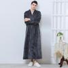 Unisex Extra Long Velvet Bathrobe - Plus Size, Thick, Warm Coral Fleece for Autumn & Winter, Maternity-Friendly Homewear
