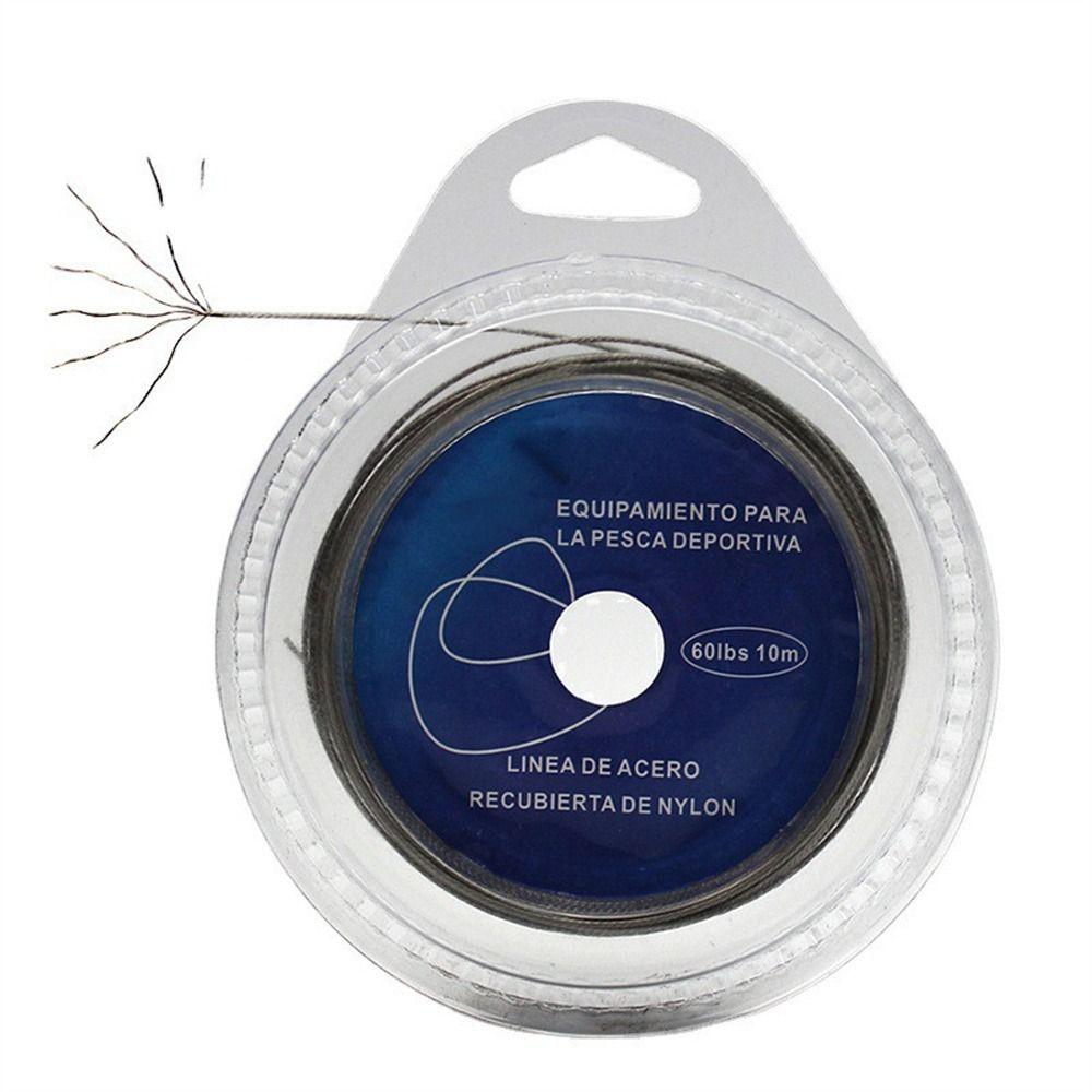 Carp Fishing Steel Wire 10M Braided Wear Tensile Force Hook Bite Resistant Fishing Line Bite Resistant Line Wire Fishing Line