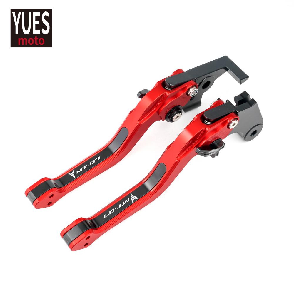 Motorcycle Accessories Short CNC Adjustable Brake Clutch Levers 3D Rhombus New Levers For Yamaha MT07 FZ07 MT
