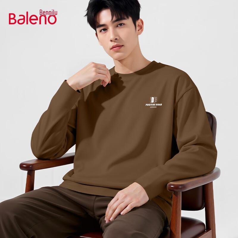 Baleno Men's Heavyweight Cotton Long Sleeve T-Shirt