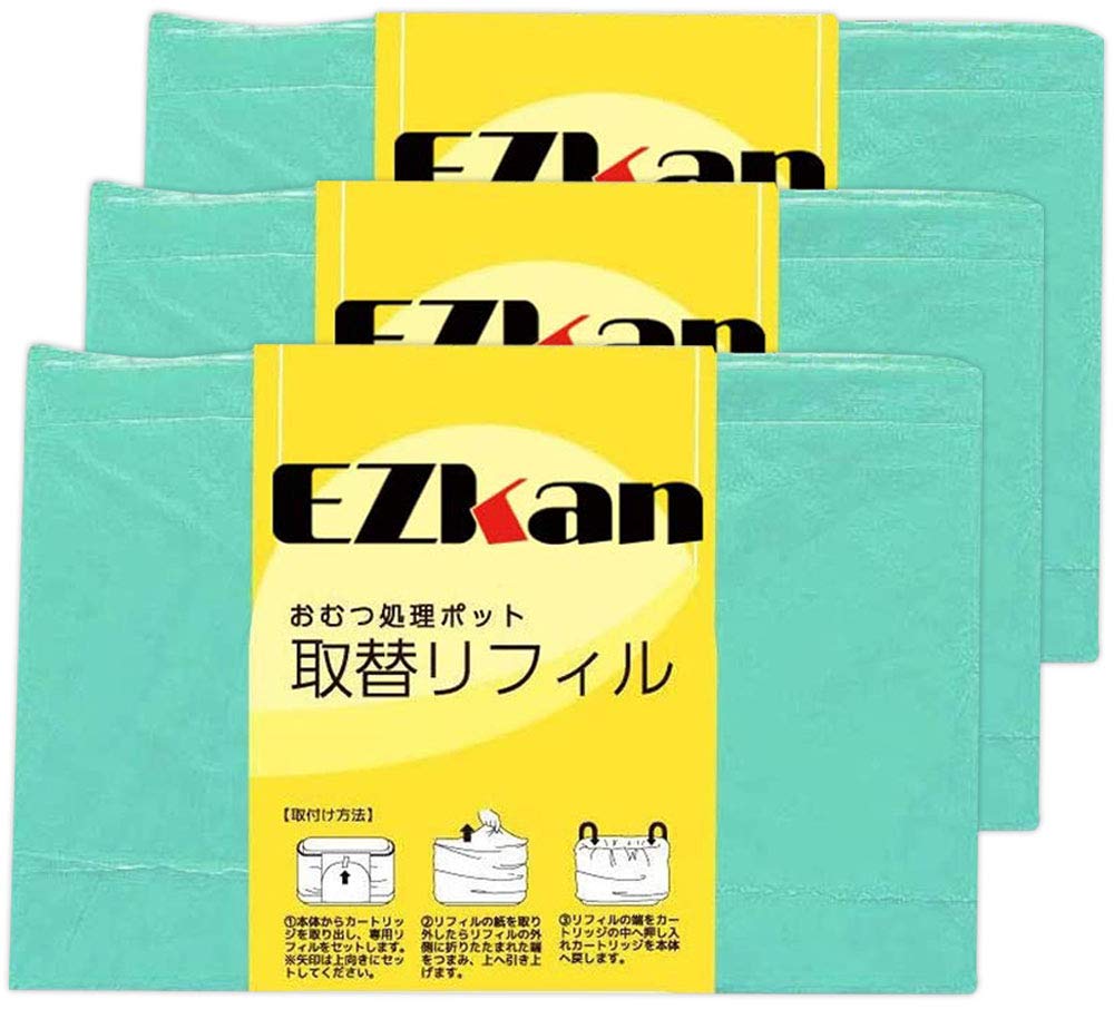 

EZkan Эксклюзивный сменный рулонный мешок для мусора EZ270 блокирует запах (Набор 3) [Тип без запаха]