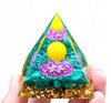 Pyramid Orgonite + Led Lamp Base 5Cm Crystal Stones Amulet 5Cm Hx15