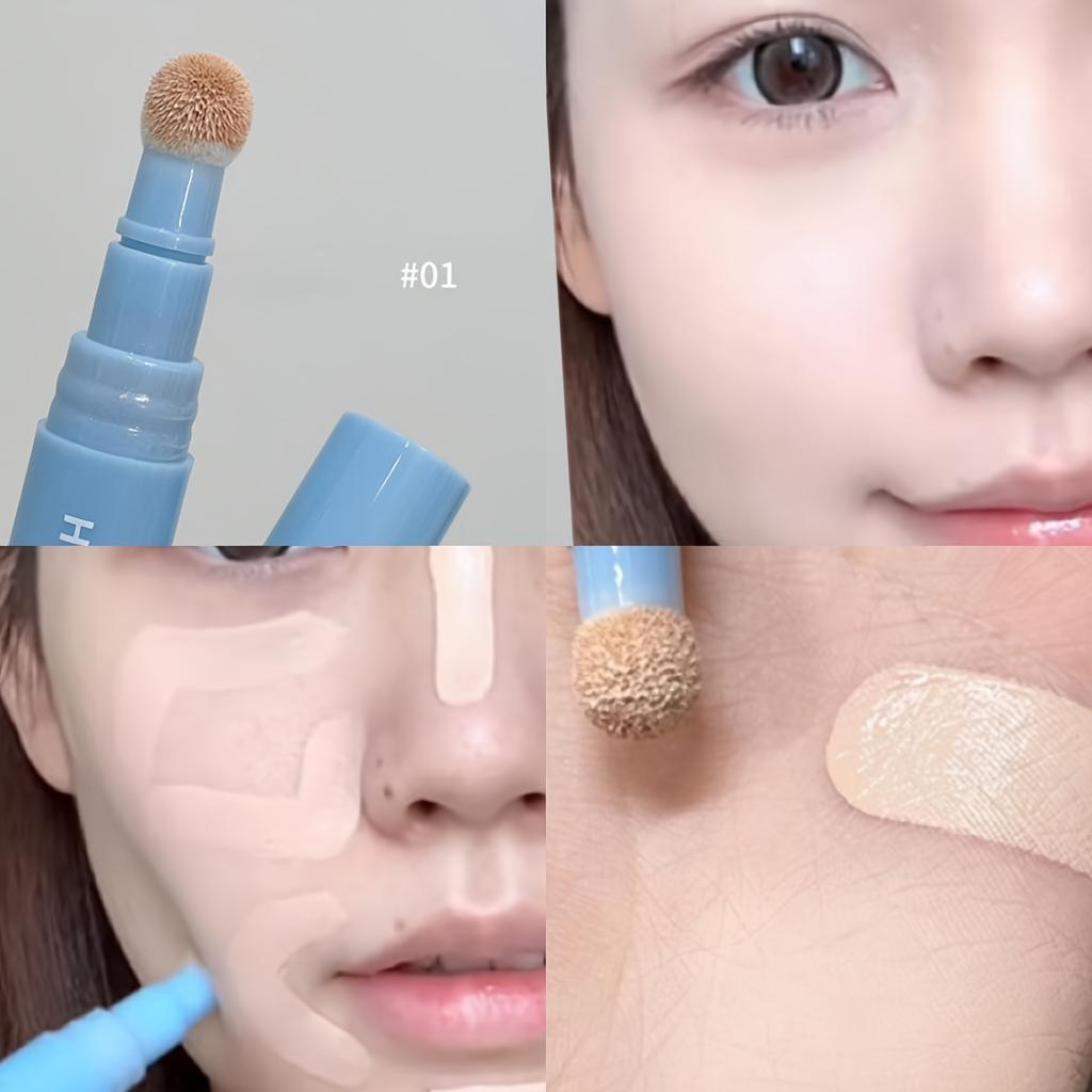 Herorange Concealer and Contouring Pen, Moisturizing and Lightweight, Covers Blemishes, Dual-Effect Highlight and Shadow, Creates a Three-Dimensional