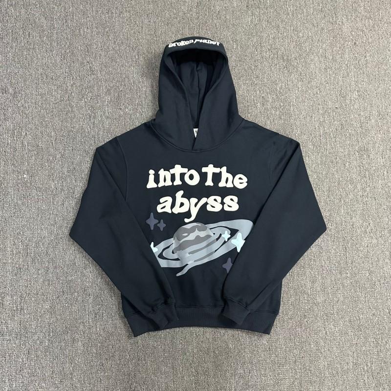 Broken Planet Streetwear Hoodie Set With 3D Puff Print Loose Fit Cotton Sweatshirt Men
