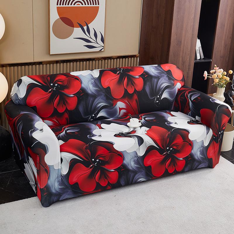 Elastic Printed Sofa Cover Single Double Triple Lazy Sofa Cover Non-slip Protective Cover